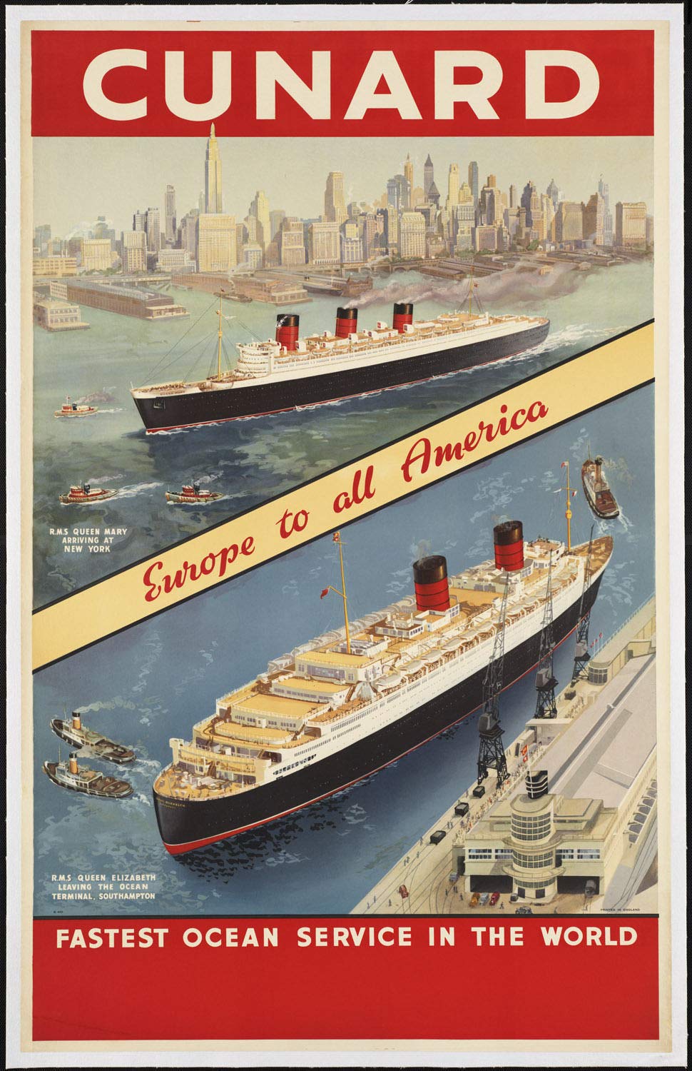 Biopracess Metalpostera29249 Cunard Cruise Lane Travel Metal Tin Sign Poster Wall Plaque Vintage Retro 8X12 Inches Metal Sign