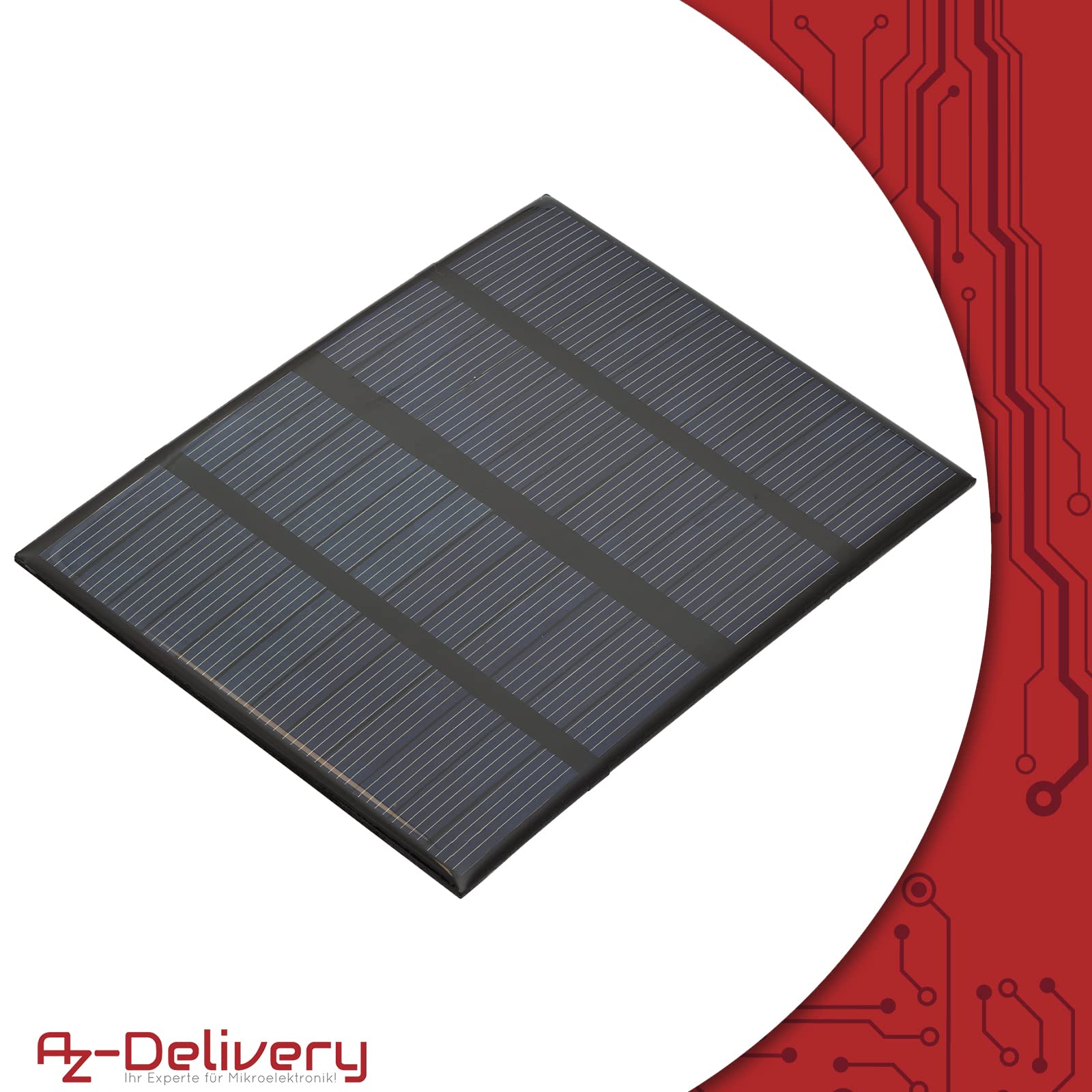 AZDelivery 5 x zestaw modułów, polikrzem, mini panel słoneczny 5 V, 1,5 W, mały panel słoneczny, przenośny system do ładowania baterii, telefonów komórkowych zamkniętych wodoodporną żywicą