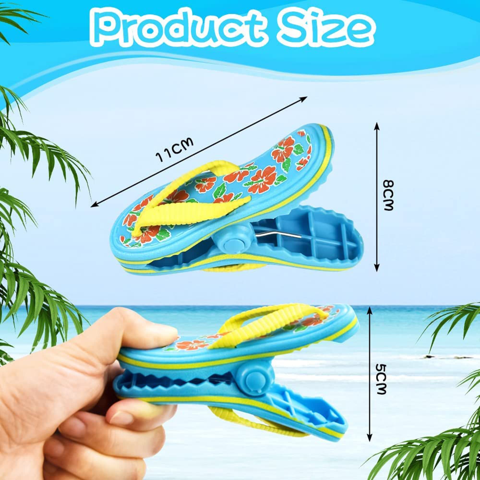 10er Set Strandtuch-Clips – Super Starke Klammern Gegen Wind Für Handtücher, Decken & Kleidung
