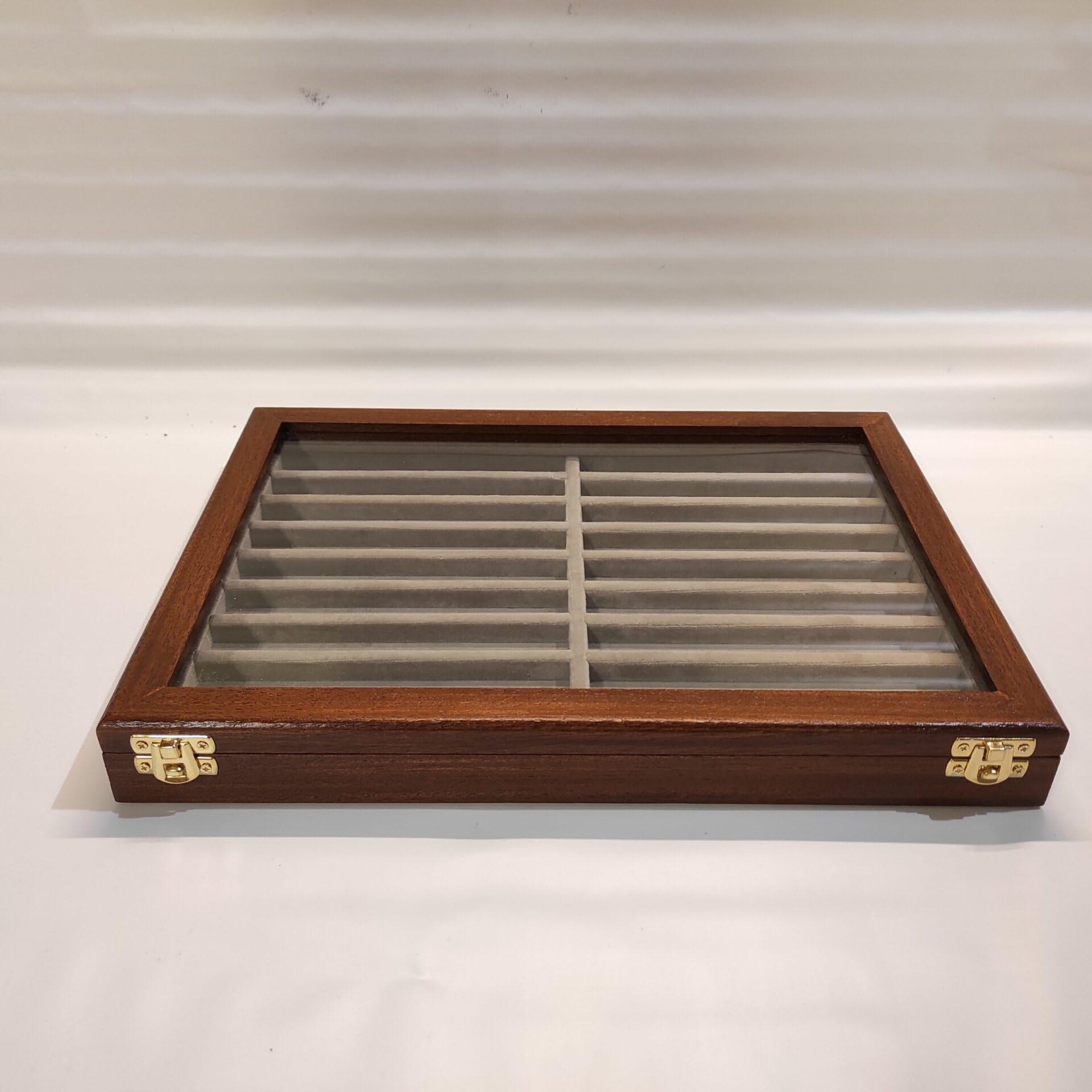 イタリア製 瘤杢 木製 ベロア 万年筆 ディスプレイ ケース ワイン