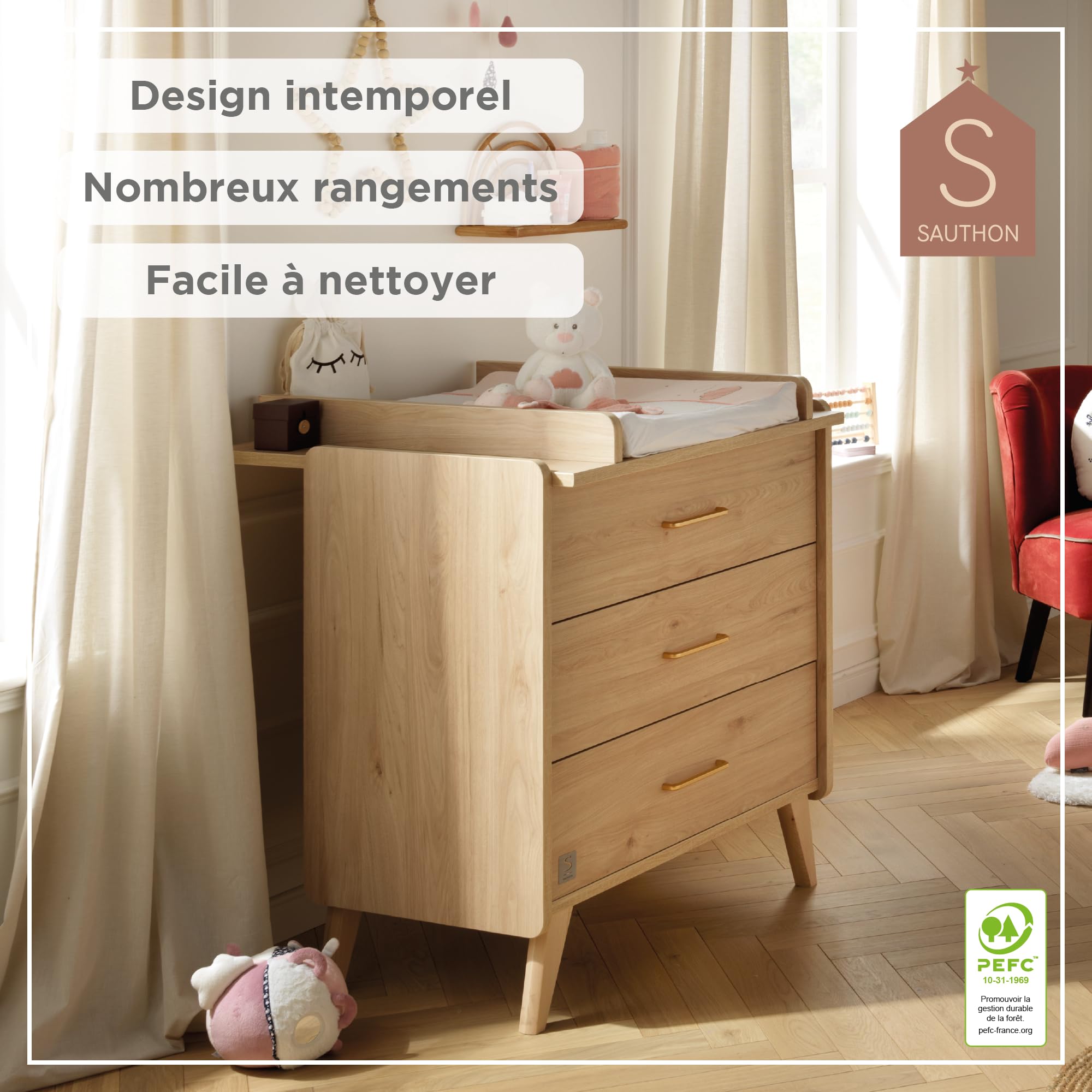 Sauthon Commode 3 tiroirs Arty