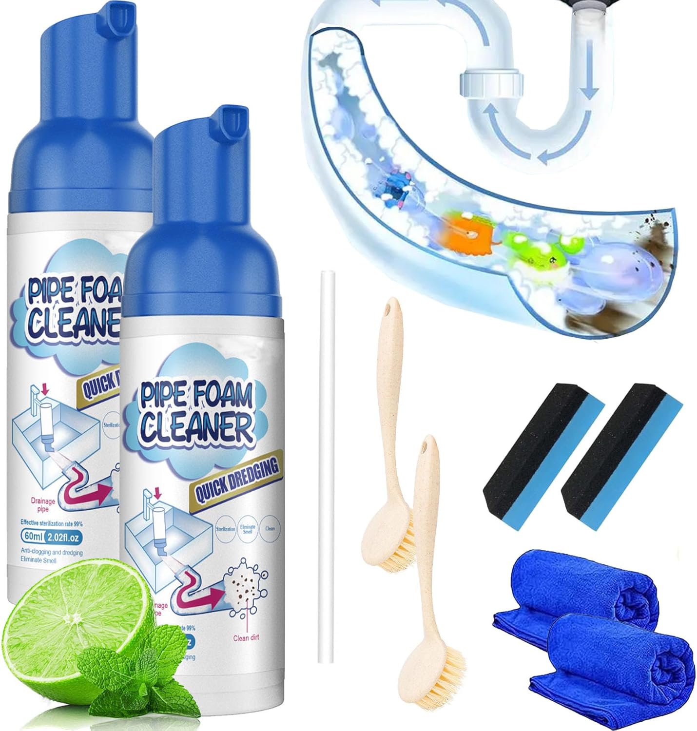 EZGHAR Get Out Foaming Drain Cleaner, Foaming Drain Cleaner