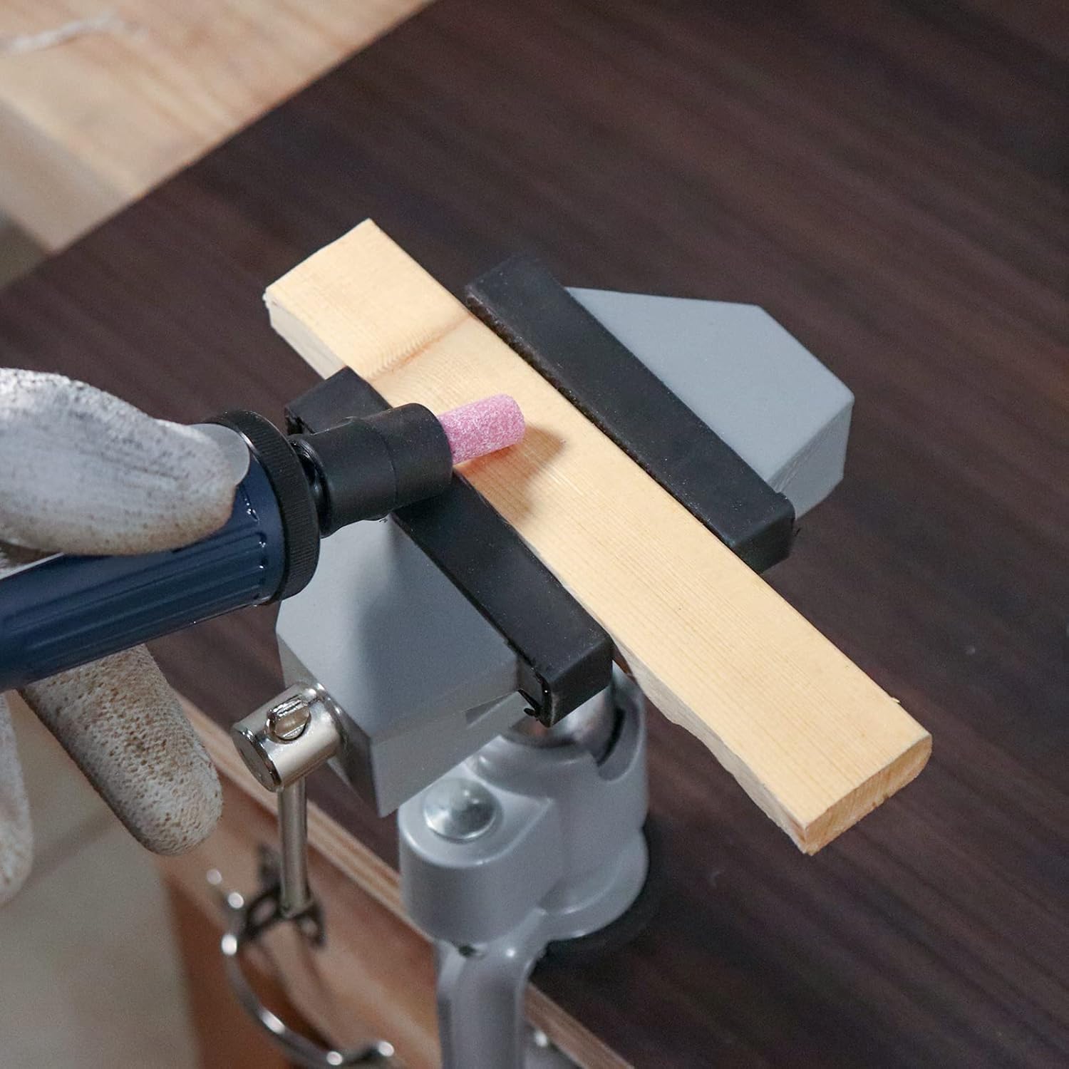 36mm-43mm 360 Degree Table Bench Clamp Vise Electric Drill Rack Support Electric Drill Stand Holder Multifunctional Bracket For Electric Drill, Grinder,Rotary Tool,Hobby and Jewelry Ma(A Type：36-43mm)