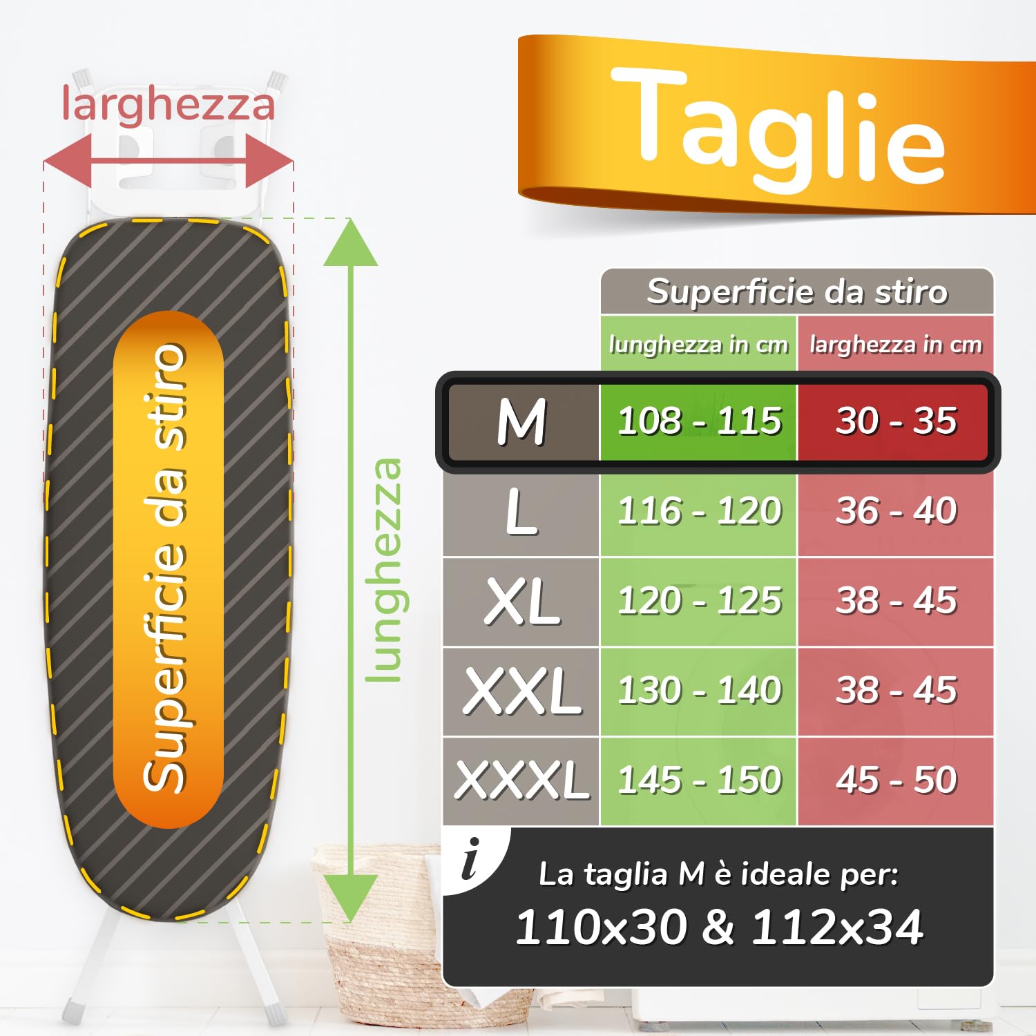 Copriasse Da Stiro Smart&Gentle - Telo Morbido 150x50 Cm, 5 Strati, Con Elastici, Grigio - Foto 4