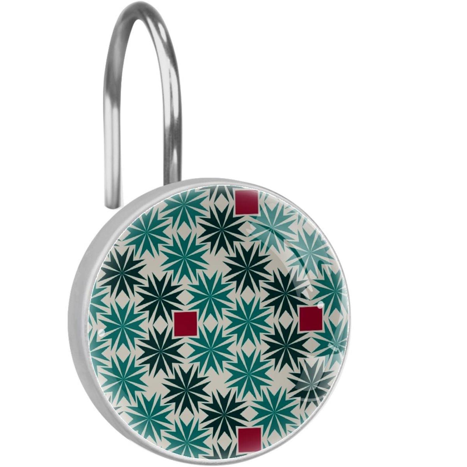 Crochets pour rideau de douche Merry Christmas lot de 12 pièces en acier inoxydable