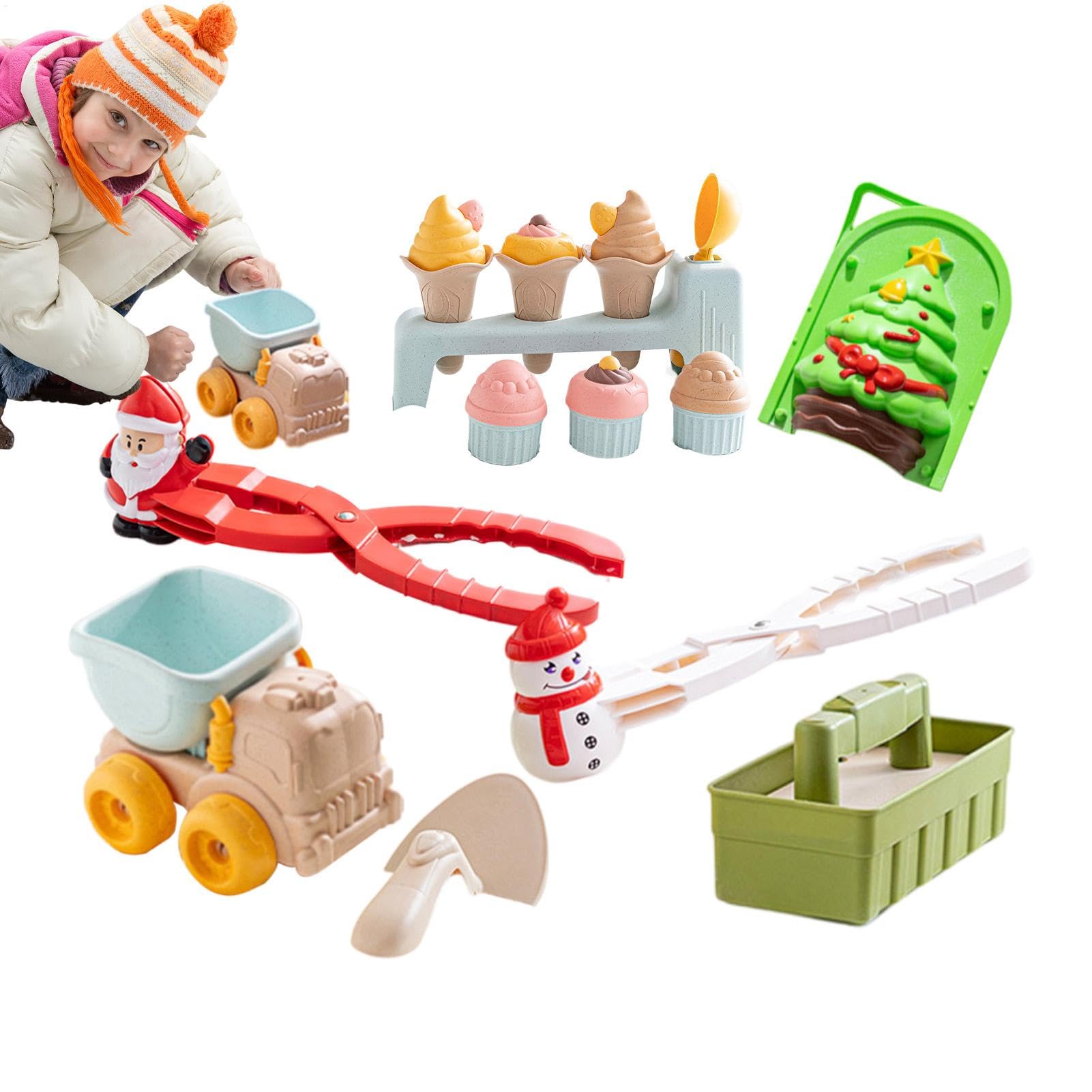 Genérico Molde para Hacer Bolas de Nieve, Juguetes de Nieve para niños, para camión de Nieve, moldes para Nieve, Juguetes de Invierno | Moldes para moldear Nieve, Clip para Hacer Bolas de Nieve,