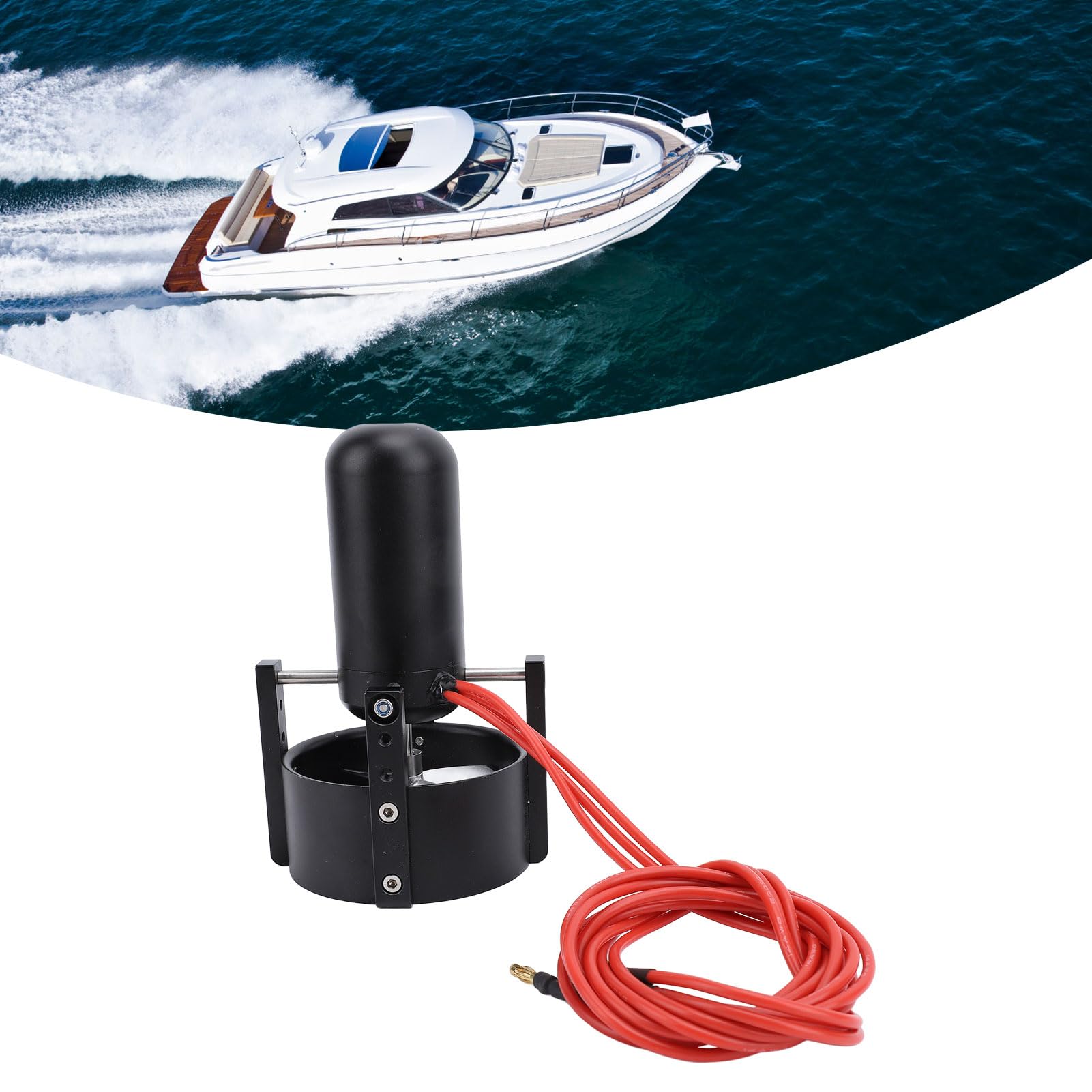 Wodoodporny Podwodny Ster Strumieniowy 7 V 12,5 KG Bezszczotkowy Silnik, Bezszczotkowy Silnik Wzdłużny Elektryczne śmigło do Surfingu dla RC Bait Holownik Gniazdo Statku Łódź (CW)