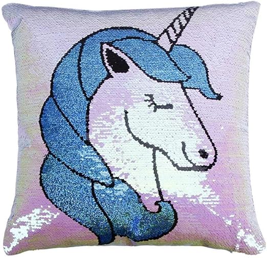 unicorn sequin changing pillow