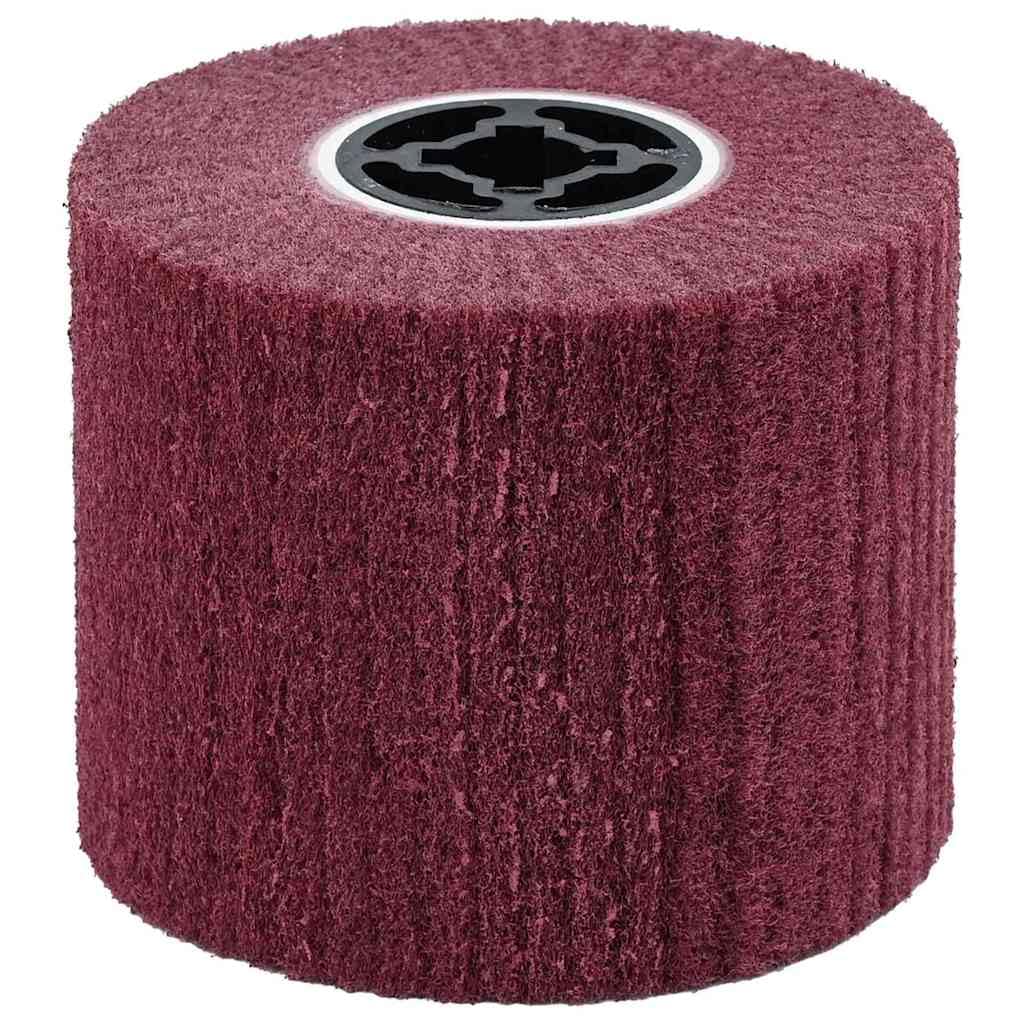 Juego de 3 rollos de lija de 12 x 12 x 10 cm de fibra sintética para un lijado y desbarbado preciso en talleres y artesanías