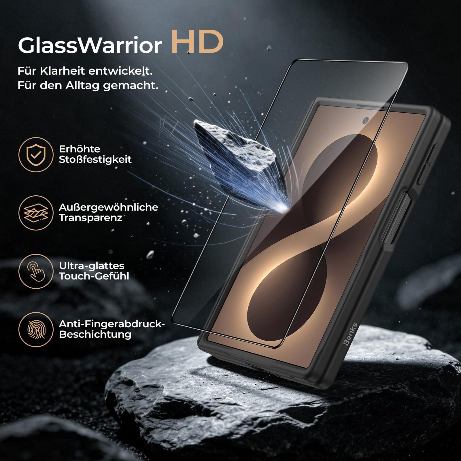 BENKS ArmorGrid Pro für Samsung Galaxy Z Fold 8 Hülle für MagSafe | Stoßfeste Kevlar-TPU Schutzhülle, Militärischer Fallschutz, Scharnierschutz, Starke Magnetkraft und Sicherer Halt