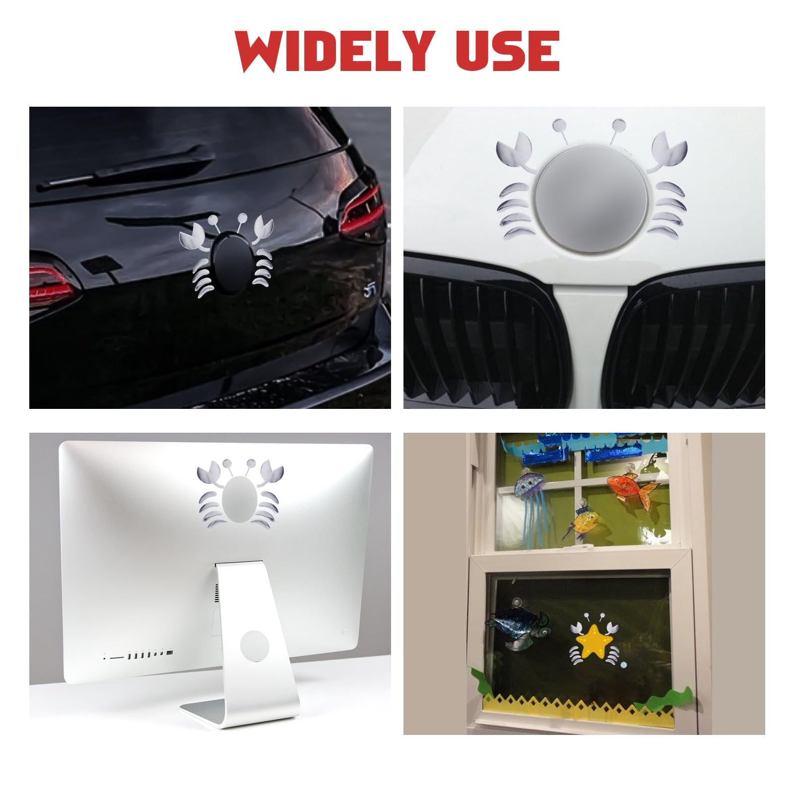 Amazon.com: x xotic tech 3D PVC Crab Style Sticker, Auto Car