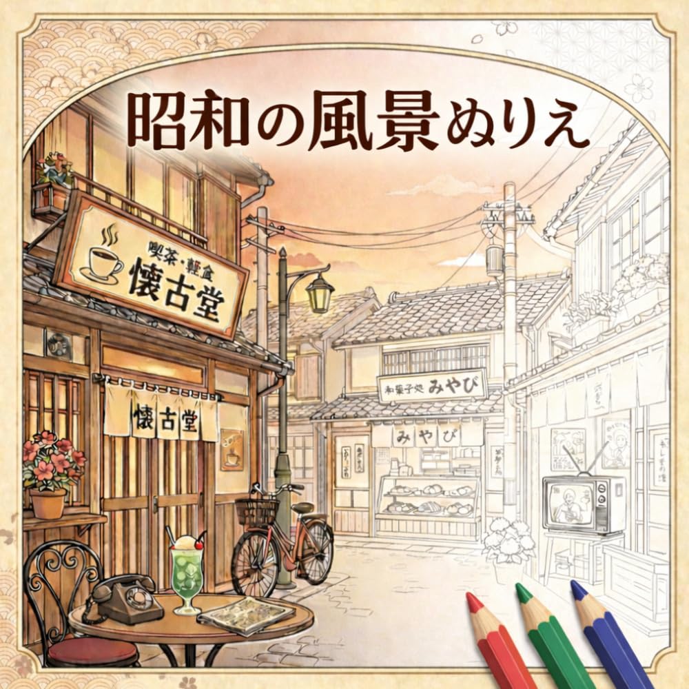 昭和の風景ぬりえ: 懐かしい日本の情景