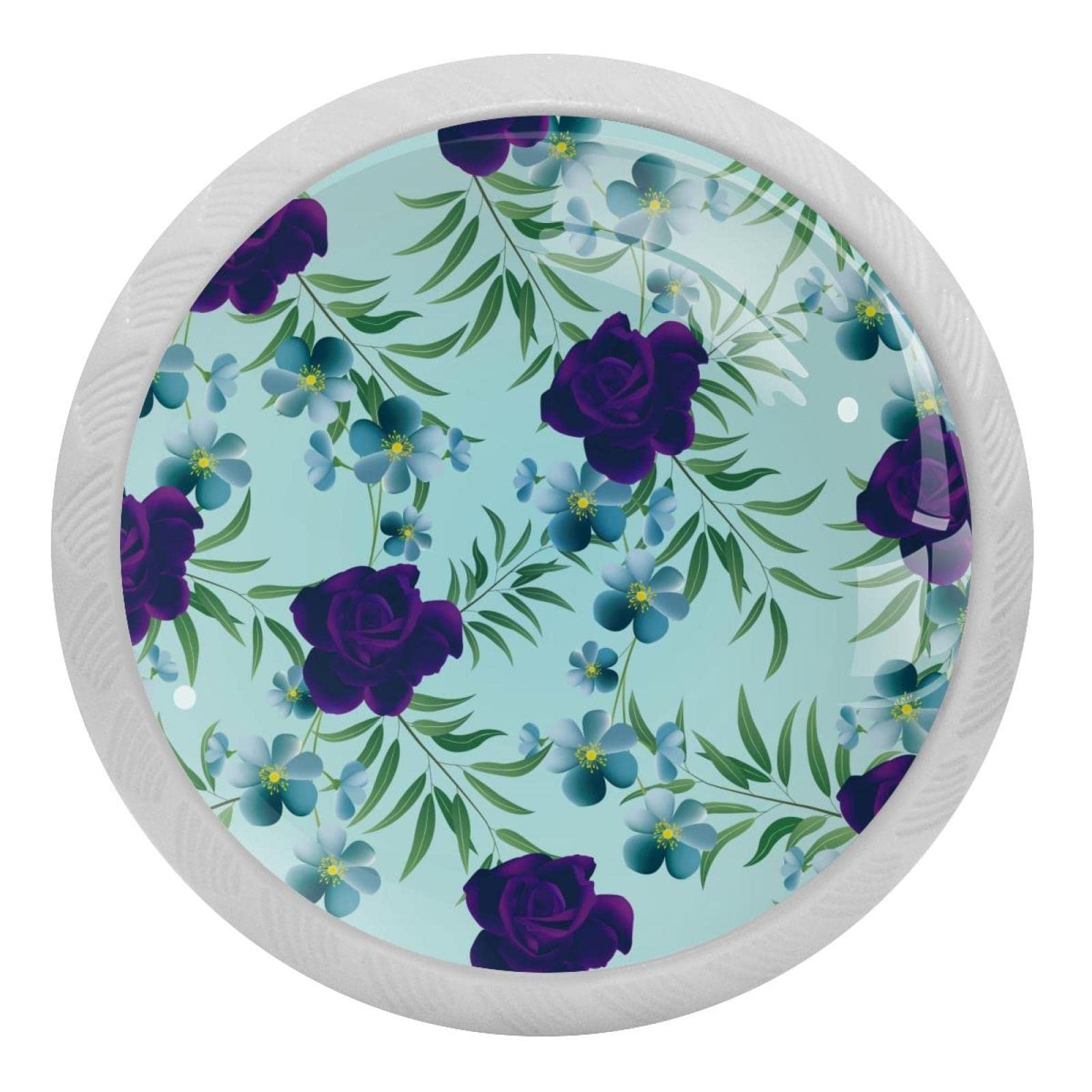 Poignées de tiroir motif floral aquarelle : relooker et éclairer vos meubles de cuisine