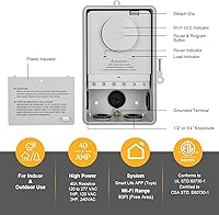 Vista 2 de SURAIELEC Temporizador de piscina WiFi, 40 amperios, 1HP 120V, 2HP 240V, interruptor inteligente para interiores y exteriores, caja de temporizador