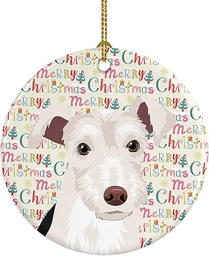 Miniatura 208 de Caroline's Treasures Adorno navideño de husky siberiano en blanco y negro #2 de cerámica para árbol de Navidad, decoración colgante para el hogar,