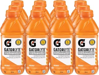 Gatorade Gatorlyte Orange Electrolyte Beverage, 591 mL Bottles, 12 Pack