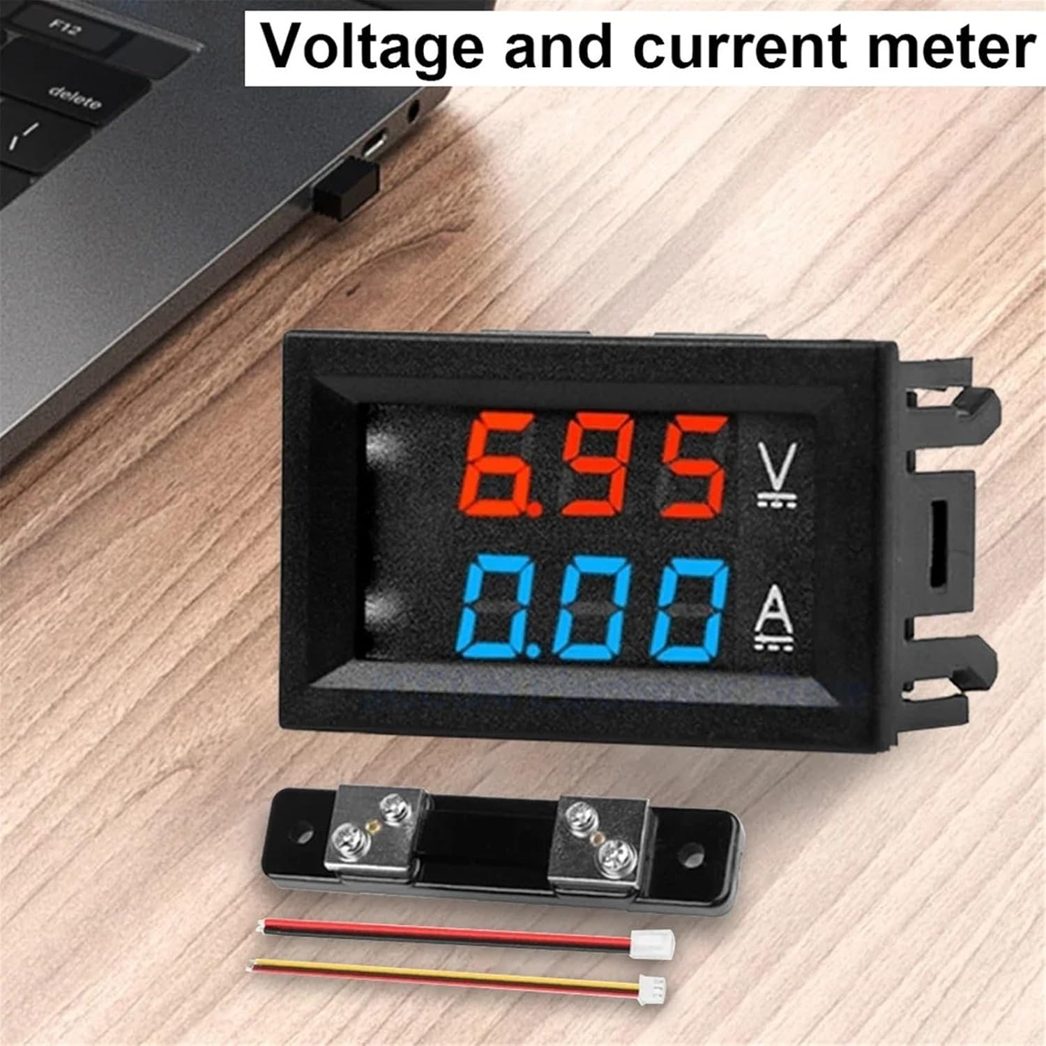100V 10/50/100A Voltmeter Ammeter Blue + Red LED Amp Dual Digital Volt Meter Gauge Car Motocycle Voltage Current Meter(3PCS 10A)