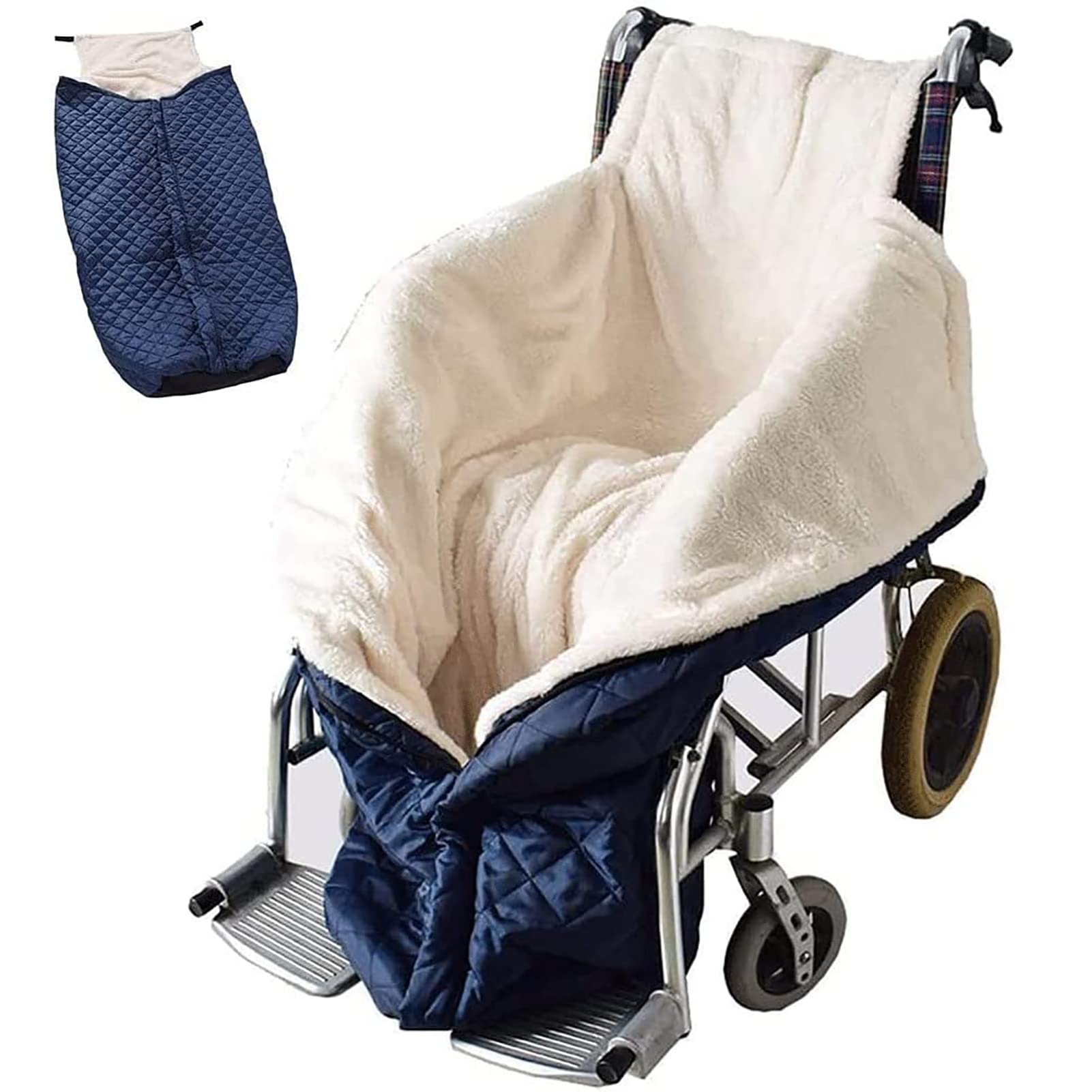 Couverture pour fauteuil roulant thermique et housse de jambe coupe-vent