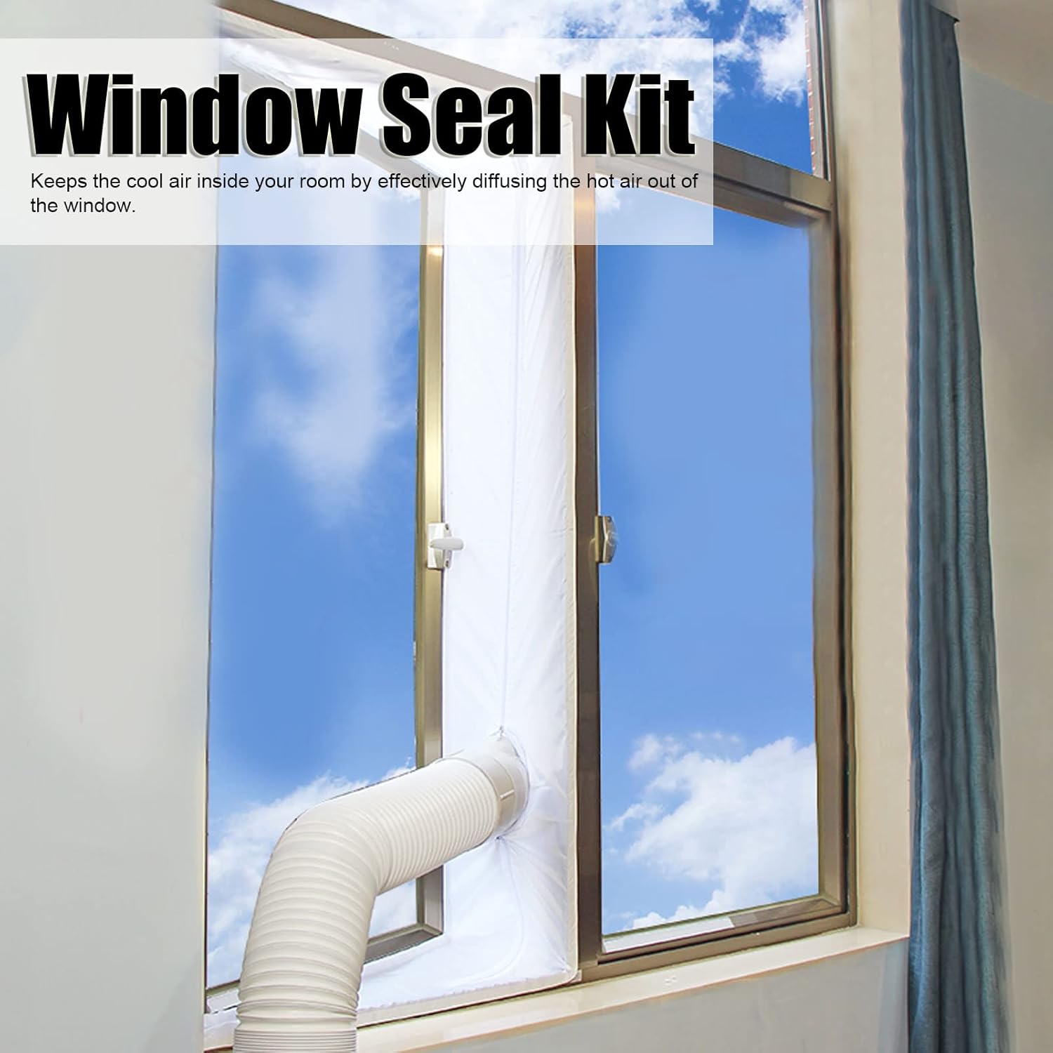 Window Sen Cloth, Portable Mobile Conditir Window Sen, Nylon Soft Sen Baffle for Household(（287346）)