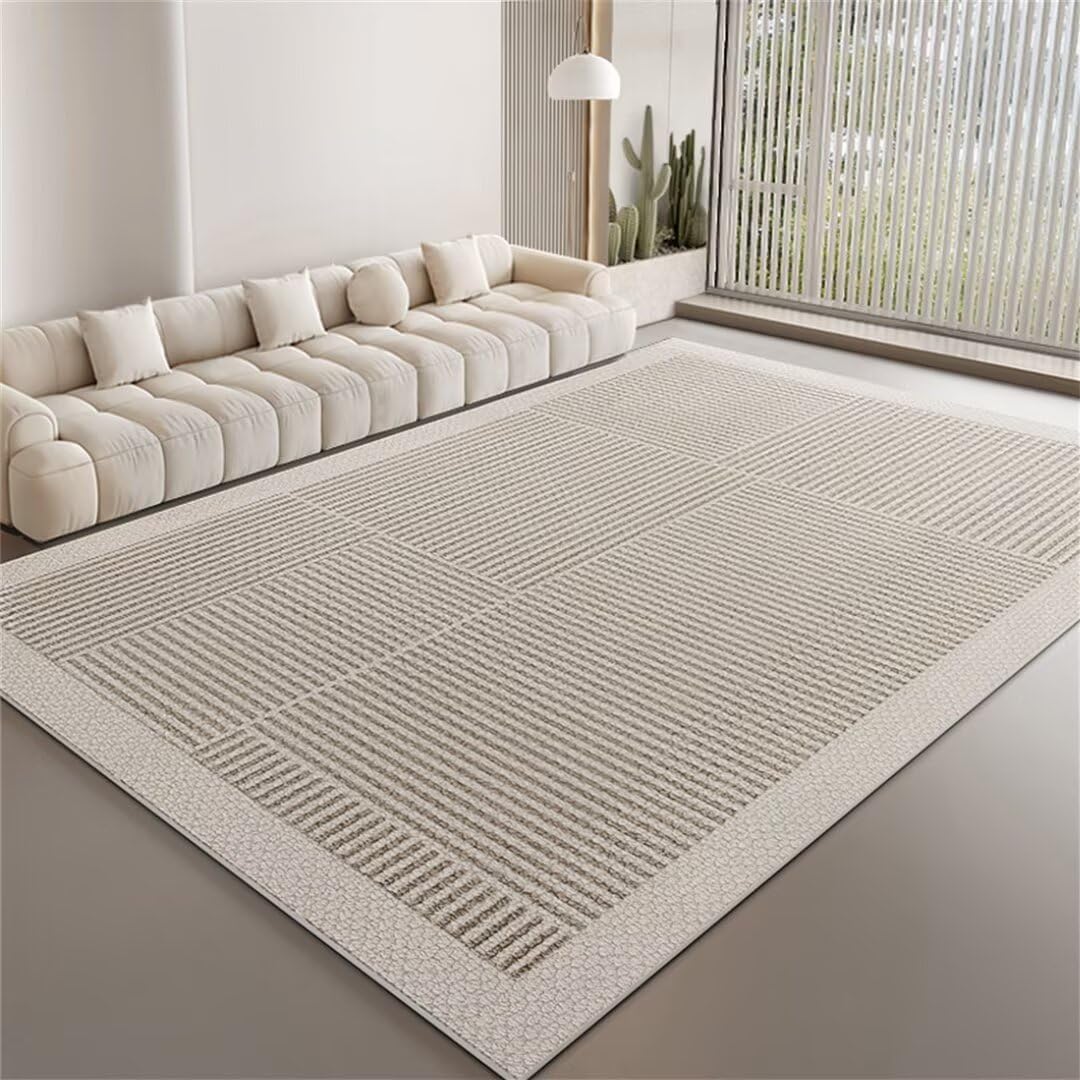 Tapis enfant garçon résistant aux taches avec lignes floues