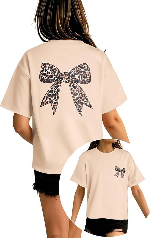 Girls Graphic Tees Short Sleeve T Shirts for Kids Ages 3-14 Years