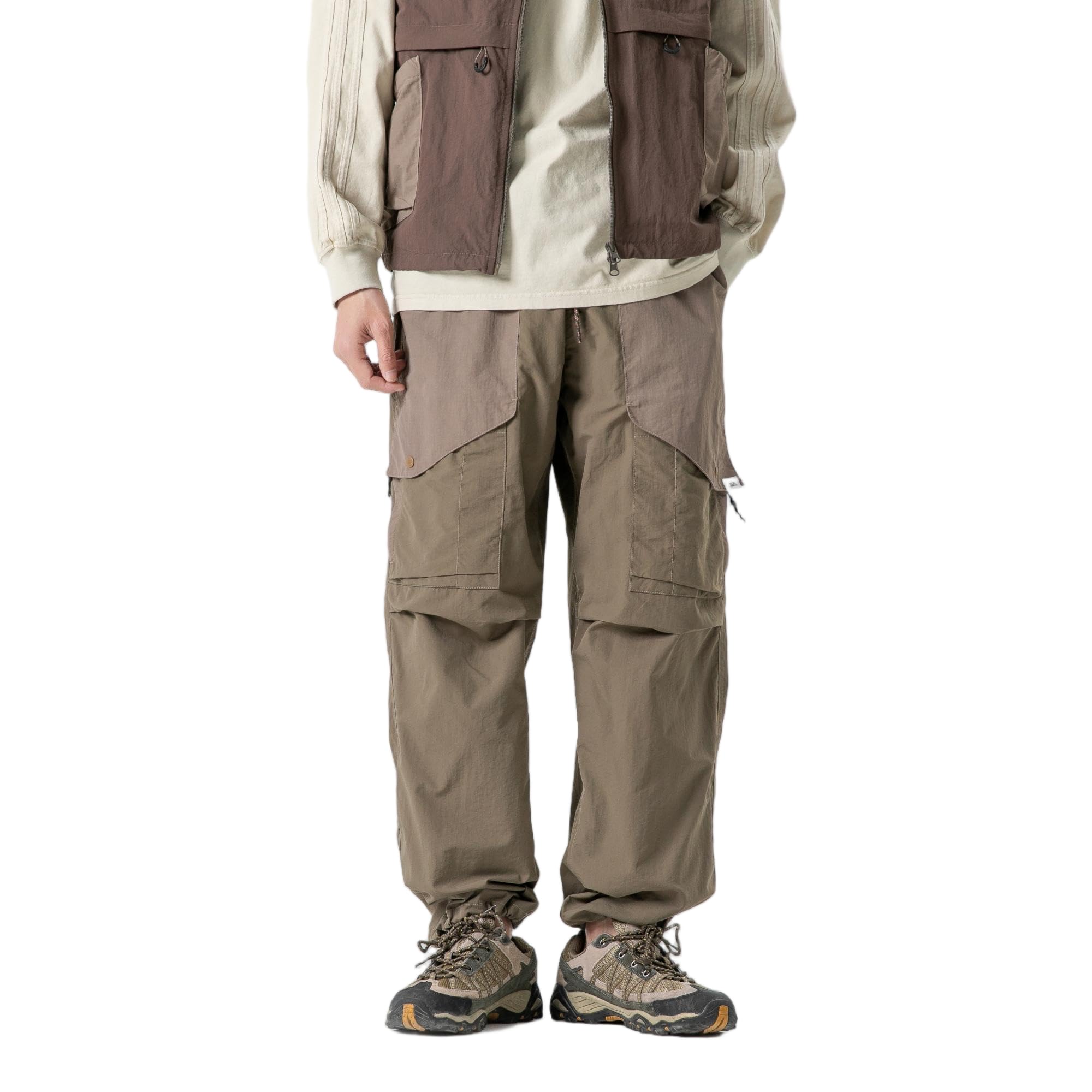 Parachute Cargo Pants Men Women–Lightweight&Fleece Lined Quick Dry Joggers Drawstring Tactical Pants for Hiking