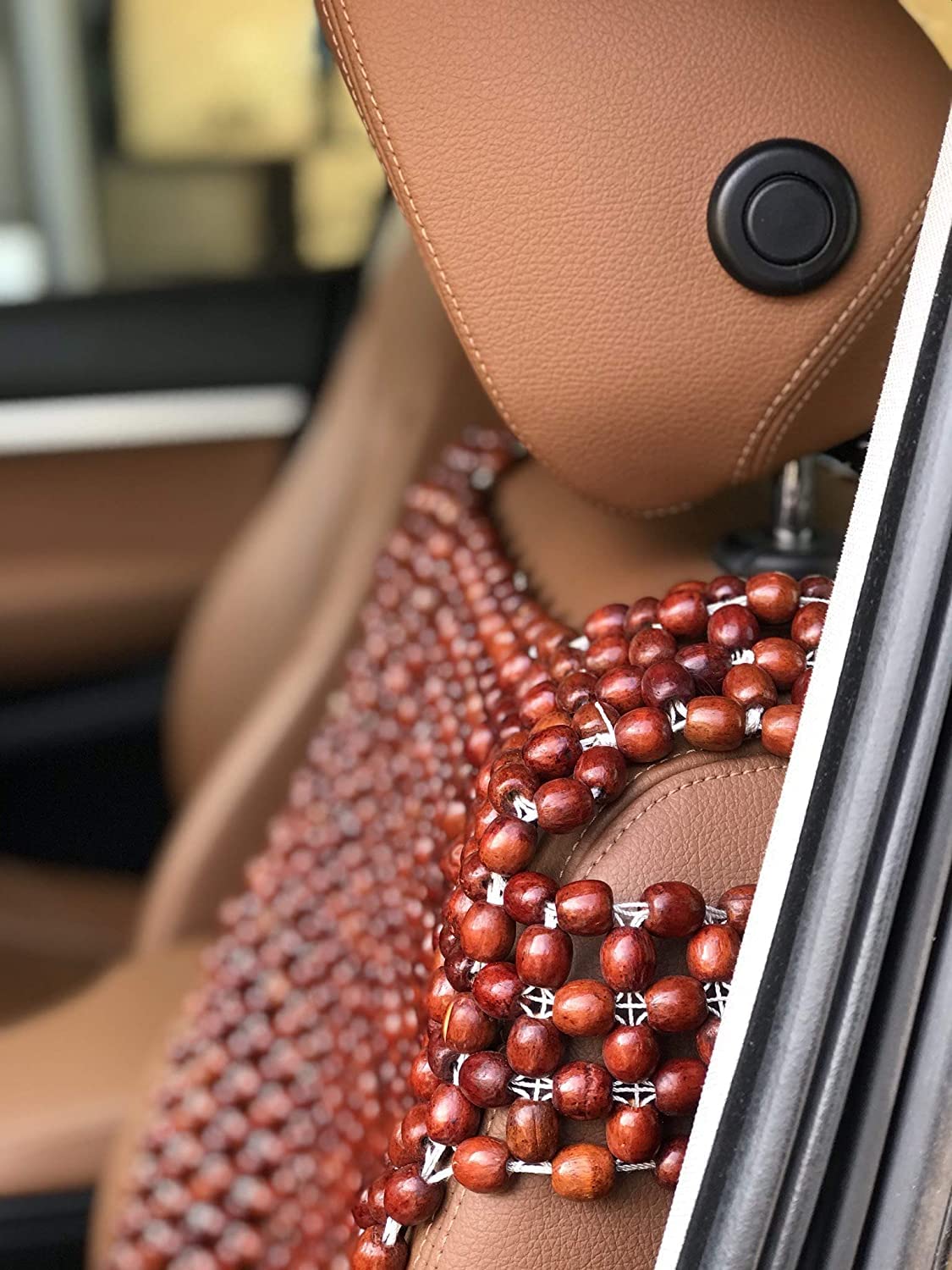 Natural Rosewood Beaded Car Seat Cover – Cooling & Massaging Cushion For Summer Driving