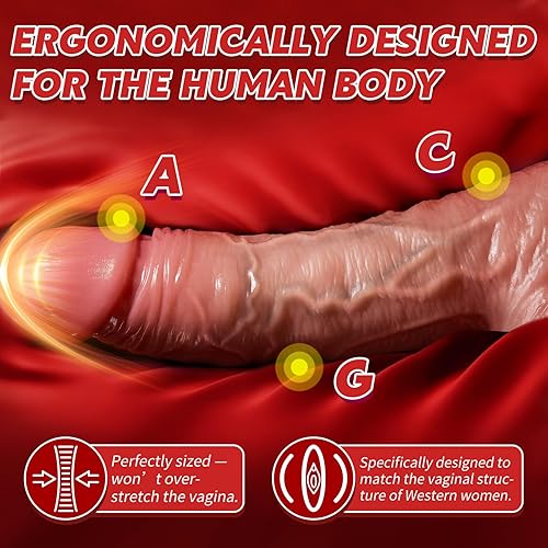 Miniatura 4 de Consolador Realista Juguetes Sexuales para Mujeres - Material de Silicona Suave de 8.5 Pulgadas con Piel Masturbable para Estimulación Sexual del