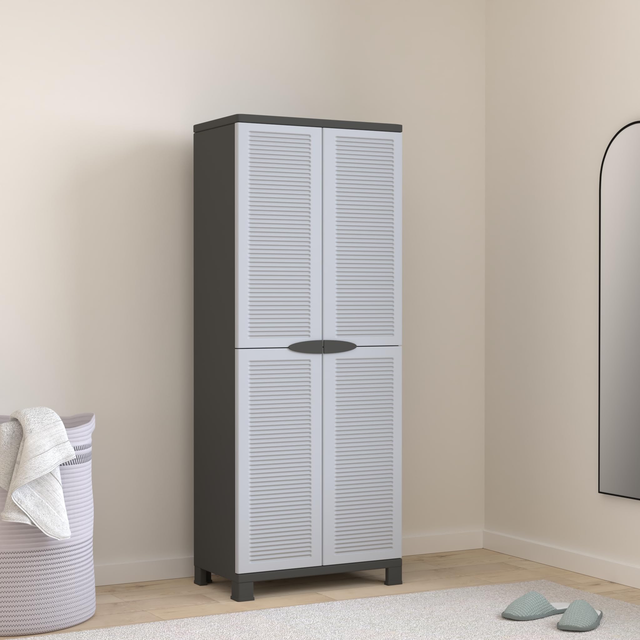 VidaXL Armario De Almacenamiento De Jardín Con 3 Estantes