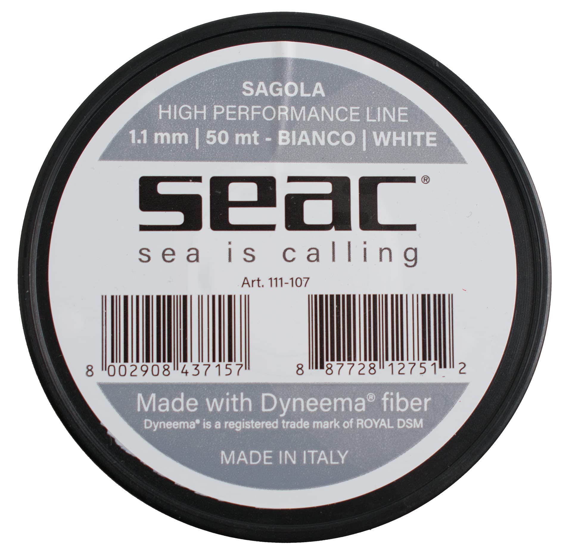 SEAC Unisex's Dyneema for Spearfishing 50 mt, Waxed White, diameter 1.1mm, 1,1 mm - Image 2