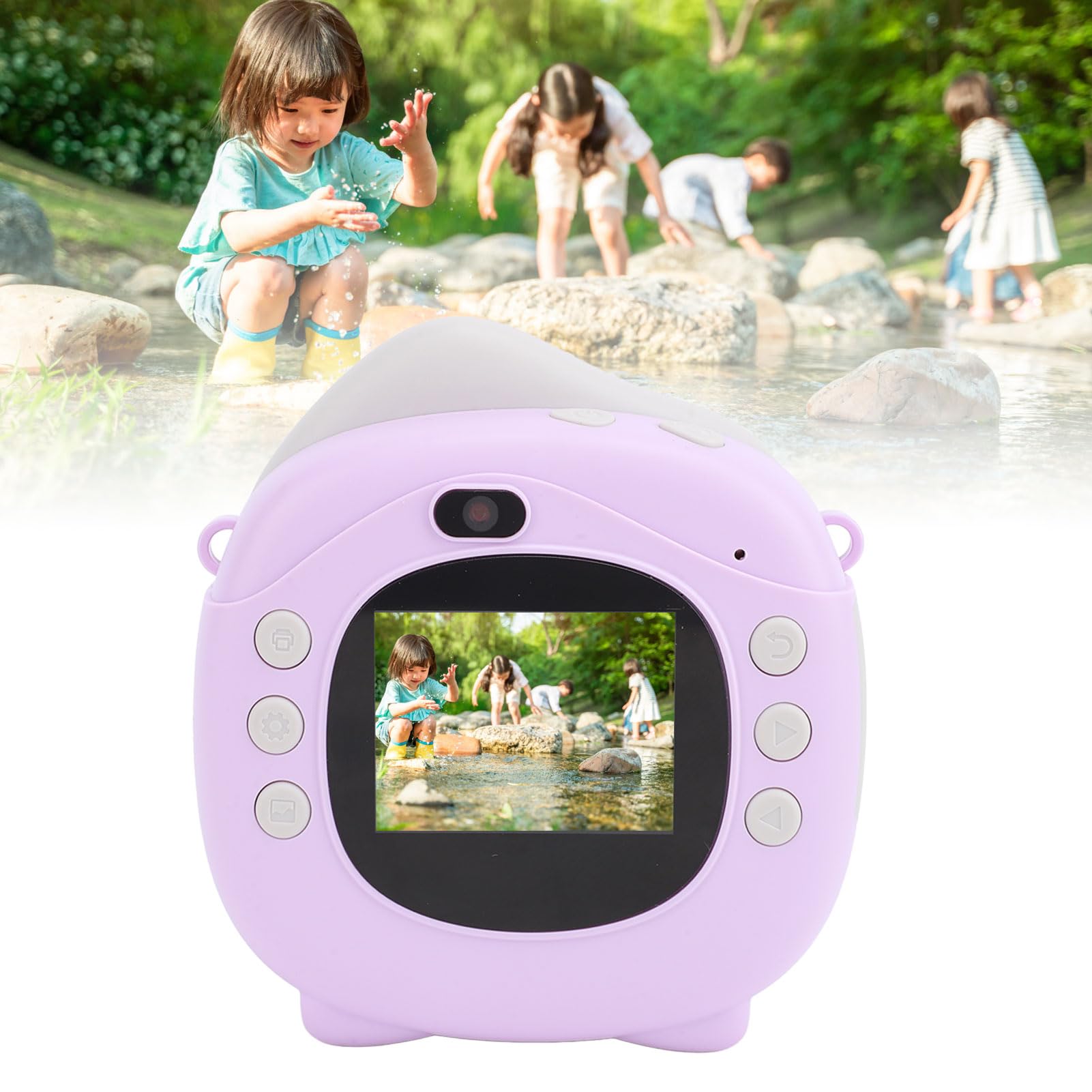 Termiczna Kamera Instant Drukowania, 800 MAh Instant Camera Typ C dla Selfie (PURPLE)