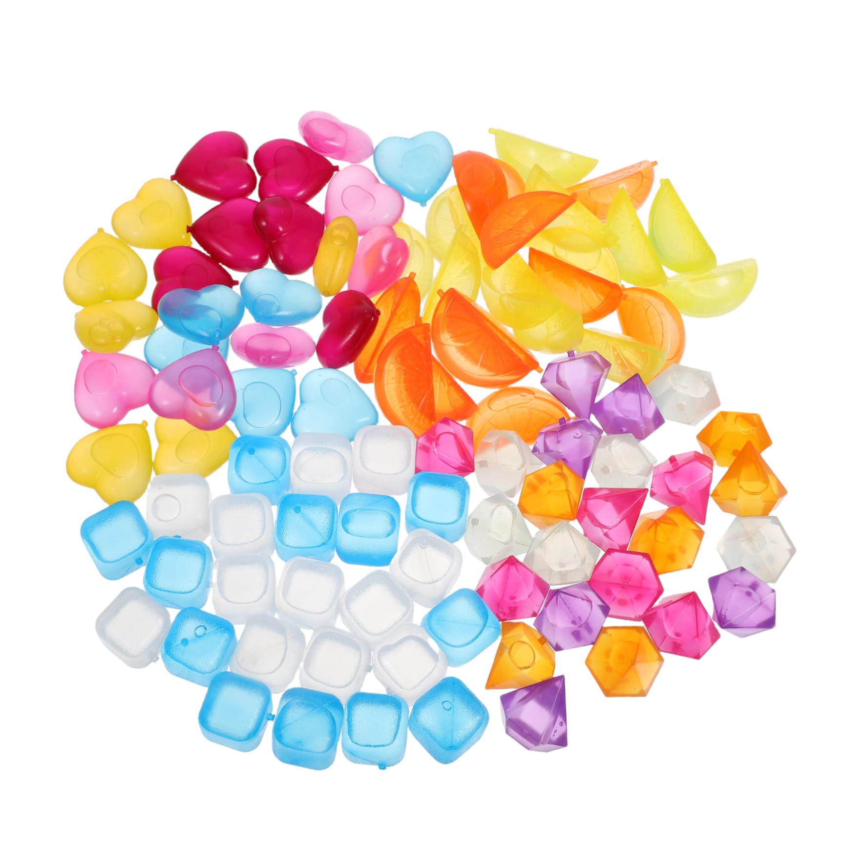 Cabilock 96piezas Cubos De Hielo Reutilizables Para Bebidas Coloridos y Transparentes Para Cocteles y Vinos Decoración De Jarrones y Hogar
