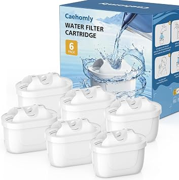 Water Filter Cartridge Compatible with Brita Jug Maxtra+, Marella, Marella Cool, Style, Elemaris XL, Aluna, Aluna Cool, Mavea Elemaris 6 Pack