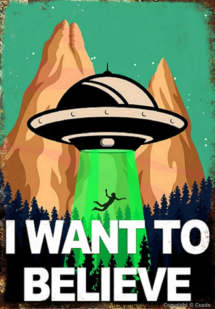 Amazon.com: Alien Metal Tin Sign I Want To Believe Ufo Tin