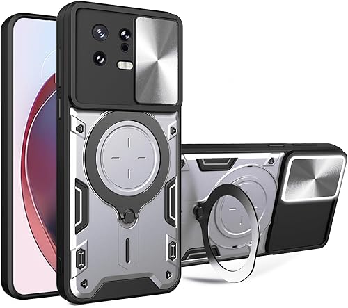 Miniatura 1 de Compatible con funda Vivo V21 5G, carcasa magnética de montaje en automóvil compatible con Vivo V21 4G Kickstand con funda deslizante para lente Bai