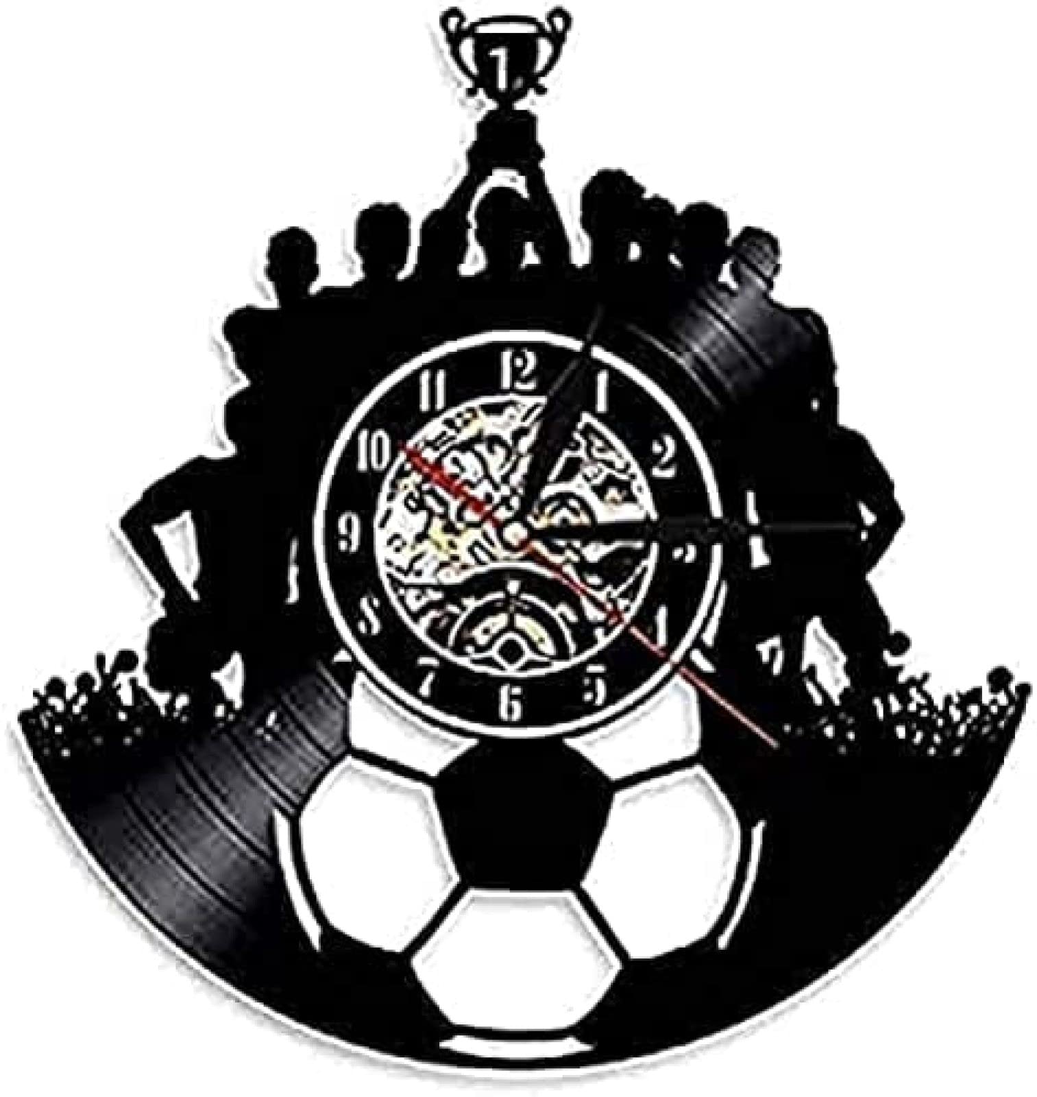 Cadeau Foot Idéal : Horloge Murale Football Vinyle pour Supporter