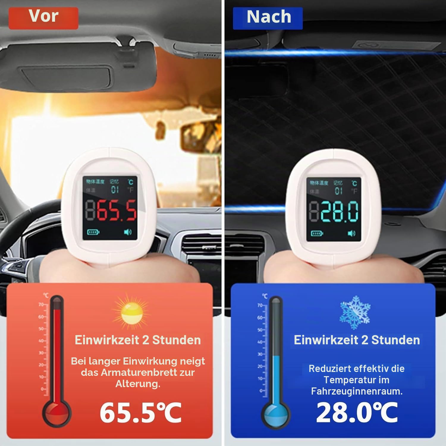 Frontscheibenabdeckung, Auto Winter Frostabdeckung mit 9 Magnet, Universelle Faltbar Winschutzscheiben Abdeckung für alle PKW Auto, SUV, Gegen Schnee, EIS, Frost, Staub