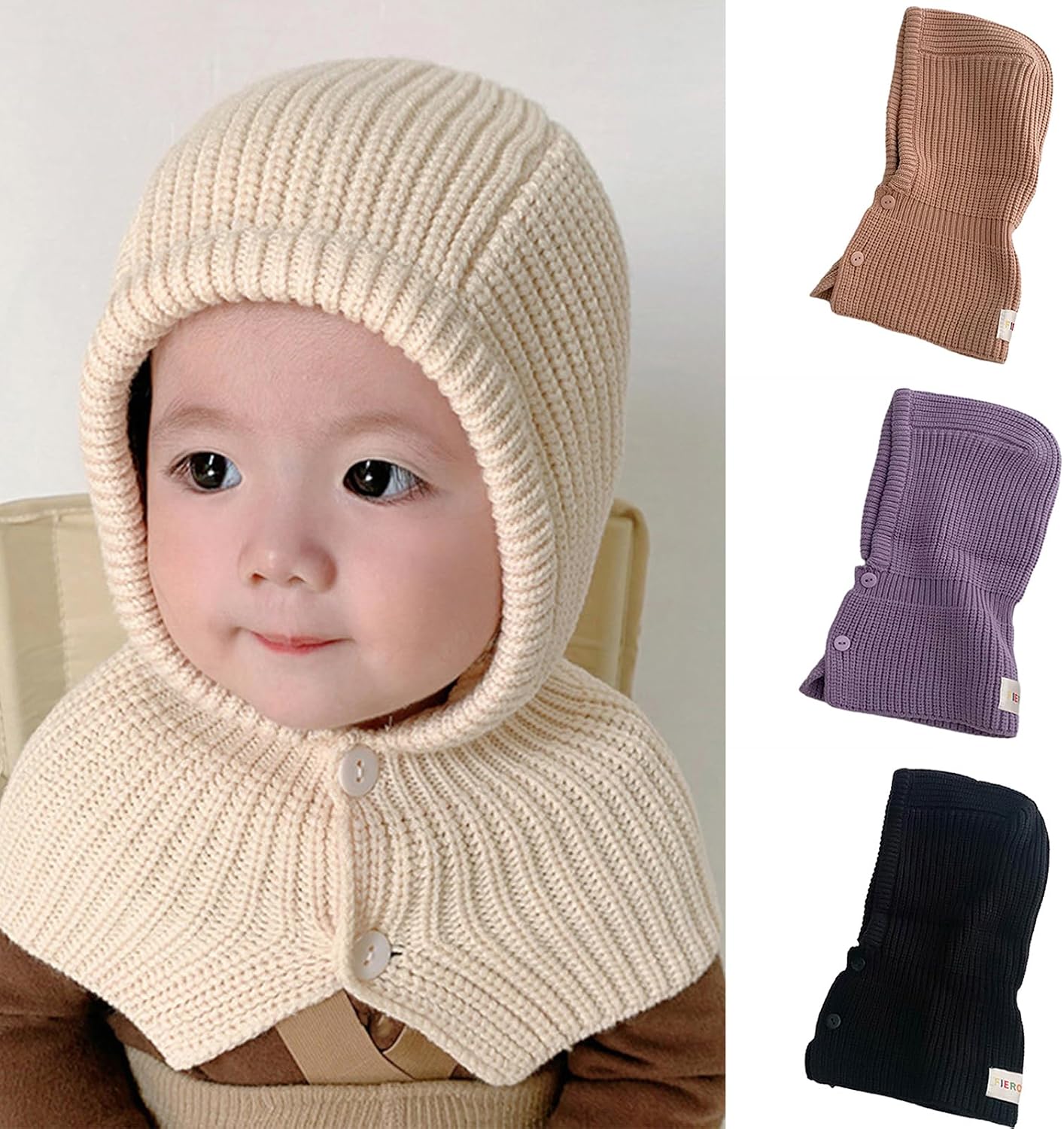 Cap Color Crochet Shawl Hat for Winter Cold Weather Windproof Skull with Ear Flap