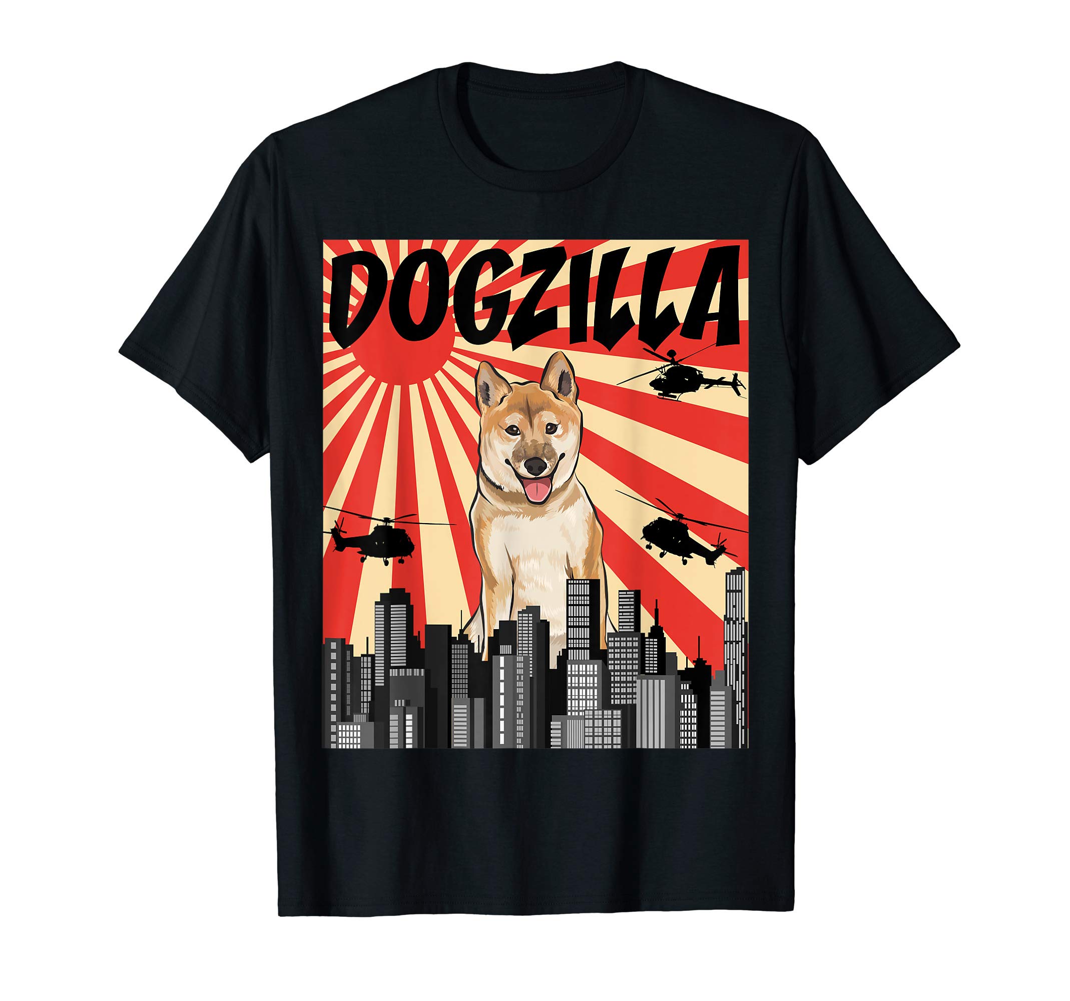 Shiba Inu Owner GiftFunny Retro Japanese Dogzilla Shiba Inu T-ShirtOEKO-TEX STANDARD 100