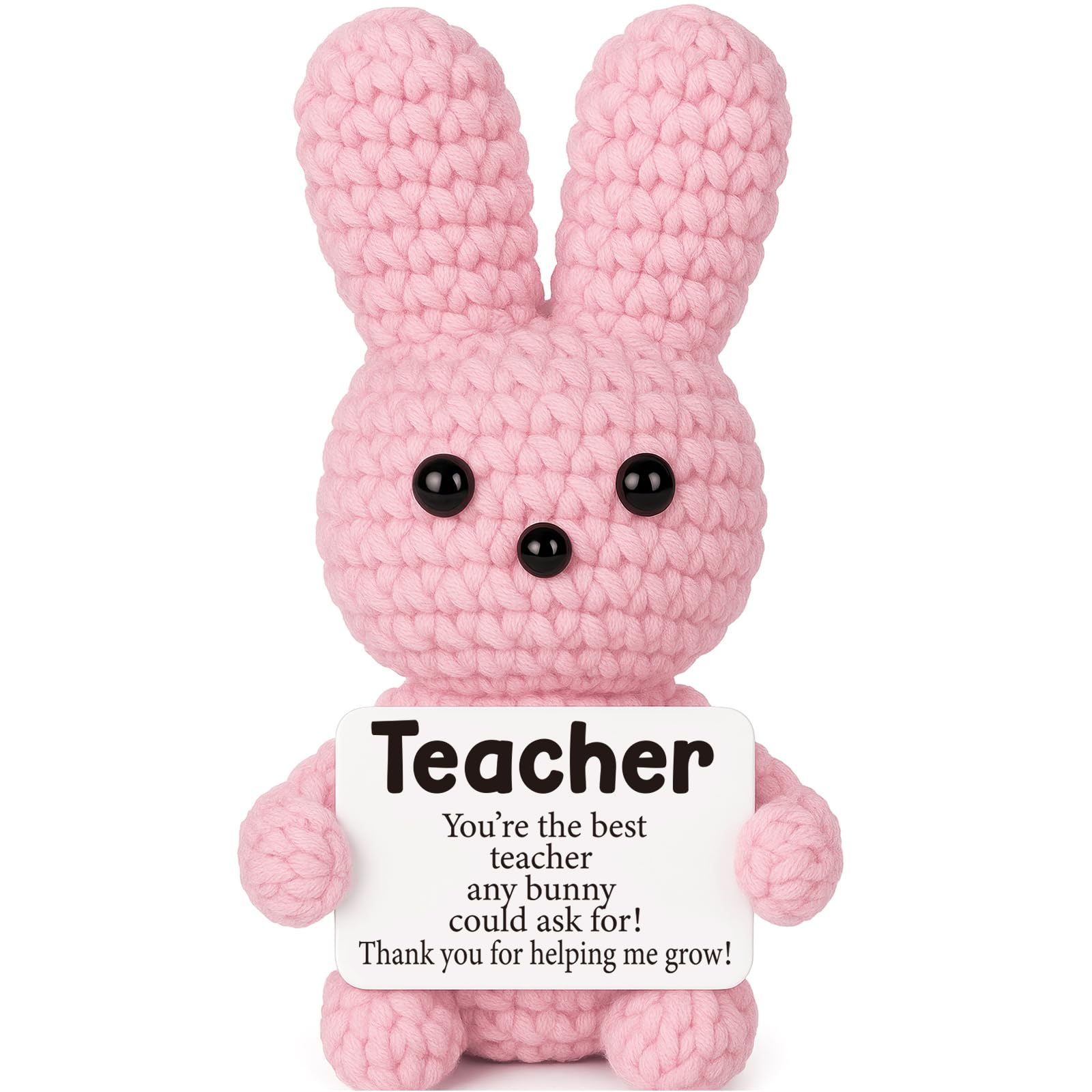 Crochet Pink Bunny Teacher Gift