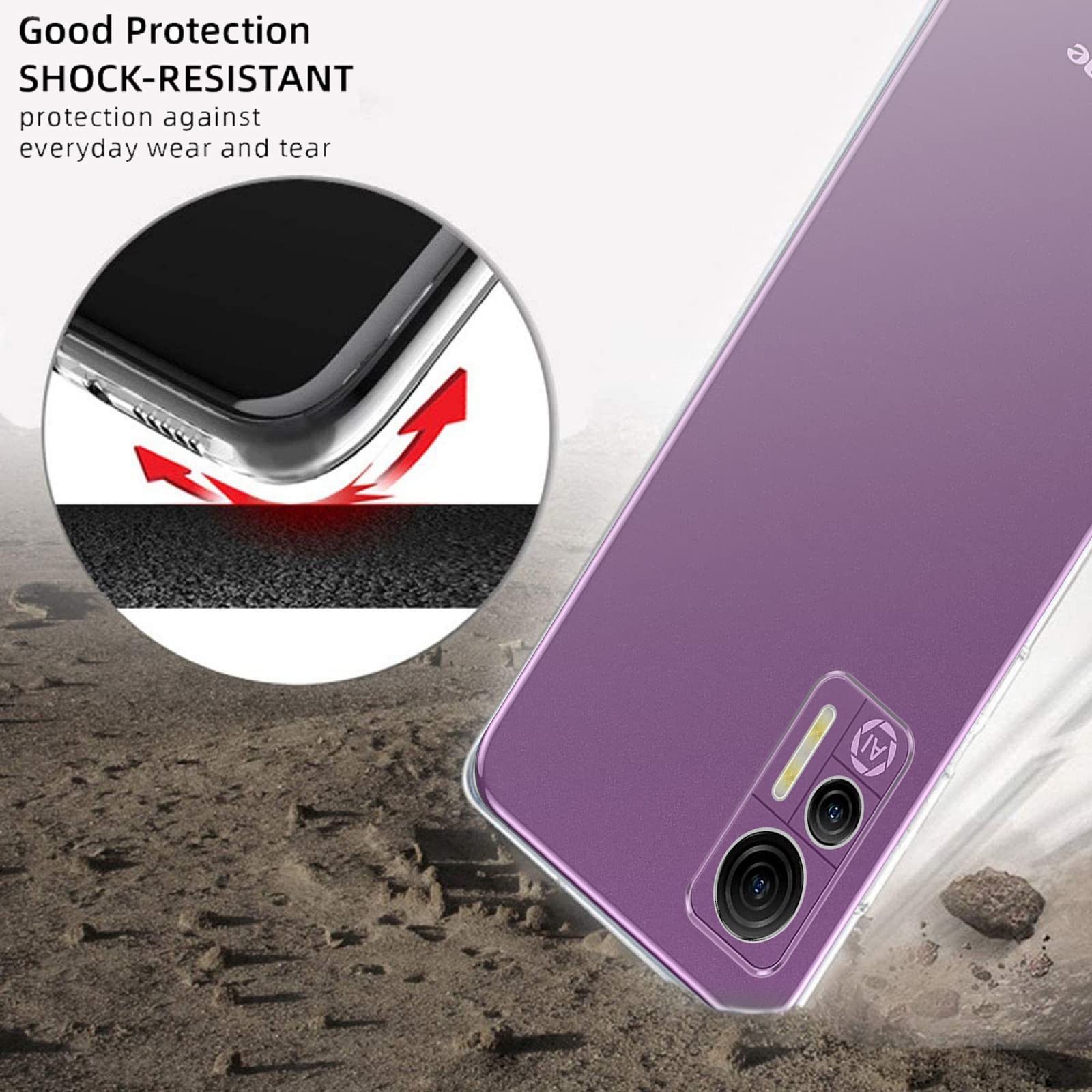 Cover Per Ulefone Note 14 / Note 14 PRO Con Vetro Temperato - Custodia Morbida TPU Trasparente, Antiurto, Anti-ingiallimento (3 Pellicole Incluse) - 2
