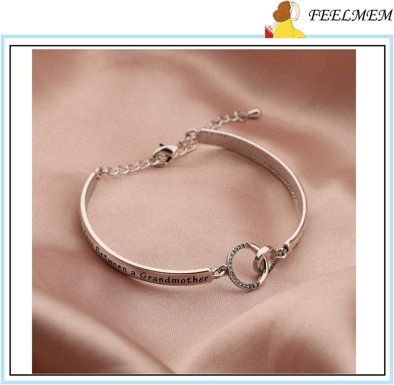 FEELMEM Family Jewelry Grandma Bracelet The Love Between Grandmother and Granddaughter is Forever Bracelet Nana Gifts - Image 4