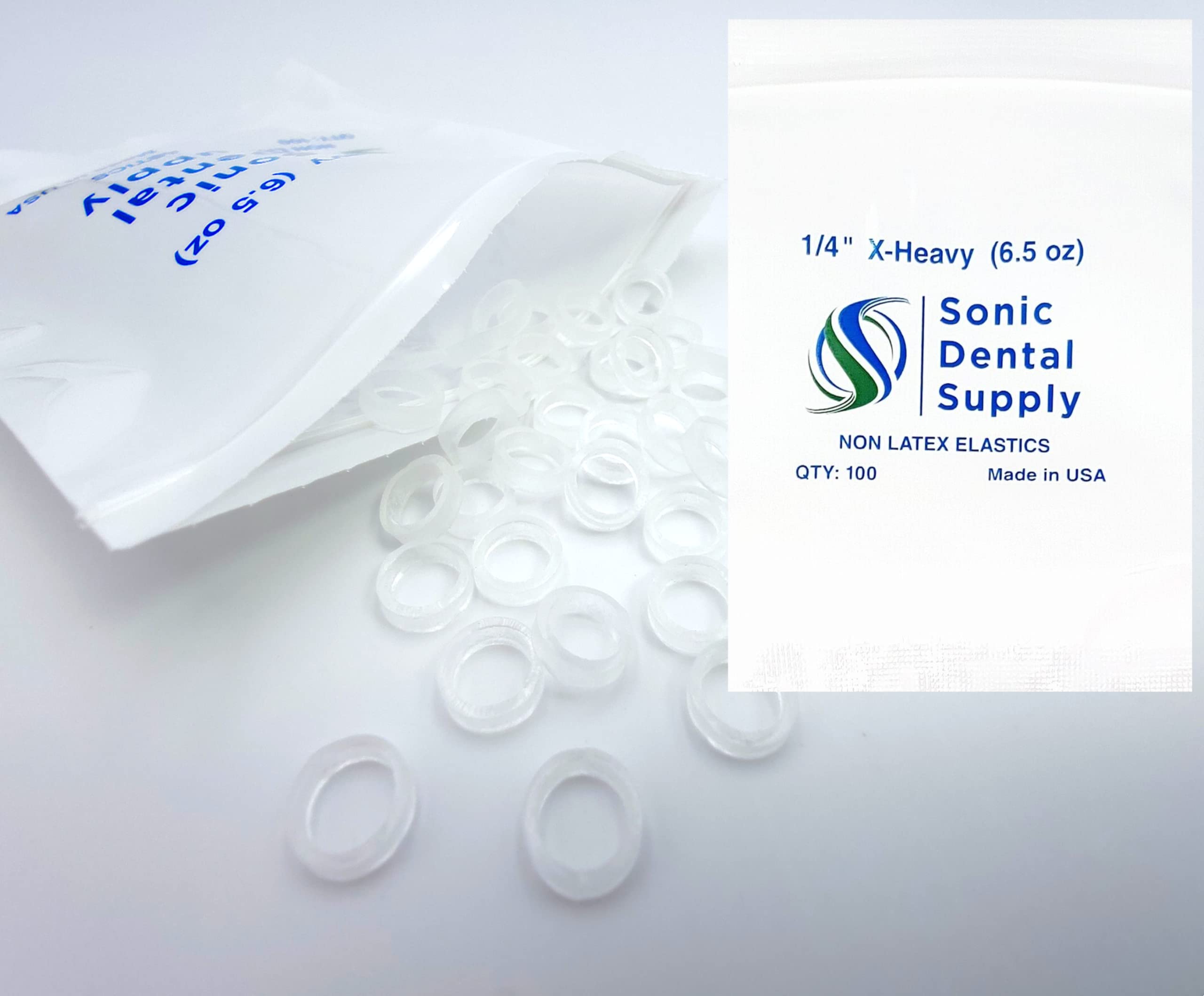 Buy Sonic Dental Clear Non Latex 1/4" XHeavy 6.5 oz Orthodontic