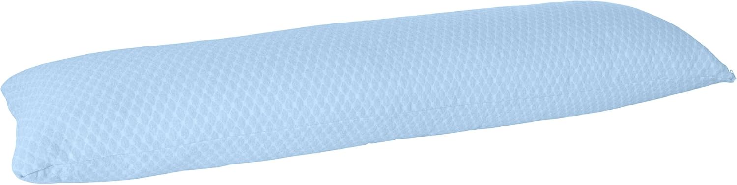 Memory Foam Body Pillow- for Side Sleepers, Back Pain, Pregnant Women, Aching Legs and Knees, Hypoallergenic Zippered Protector by Lavish Home (Blue) : Everything Else
