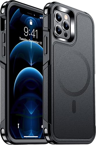 Red2Fire - Funda magnética fuerte para iPhone 12 Pro Max de 6.7 pulgadas, compatible con MagSafe, protección contra caídas de grado militar,