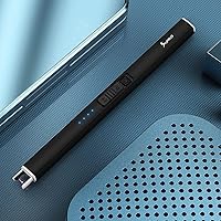 Vista 2 de SUPRUS Encendedor eléctrico de arco resistente al viento sin llama USB encendedor recargable con bloqueo de seguridad para velas, barbacoa, camping