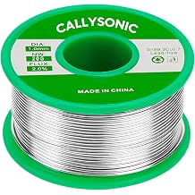 Solder 1 mm 20 g Solder with Flux Sn99.3/Cu0.7 Lead-Free Soldering Wire with Rosin Core for Electric Soldering Repair DIY 1 mm 20 g
