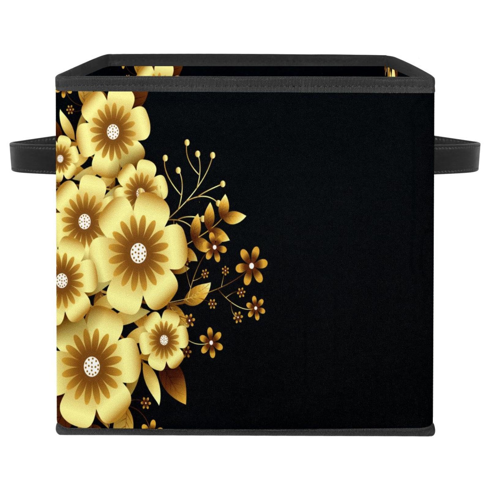 Boîte de rangement pliable cube en tissu pour vêtements et livres