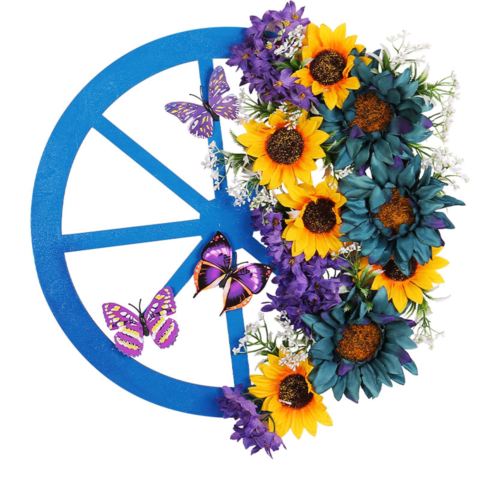 Tsophreniq Realistic Spring Wreath Around Wreath for Thanksgiving Fall Home Decorations Party Supplies Materials