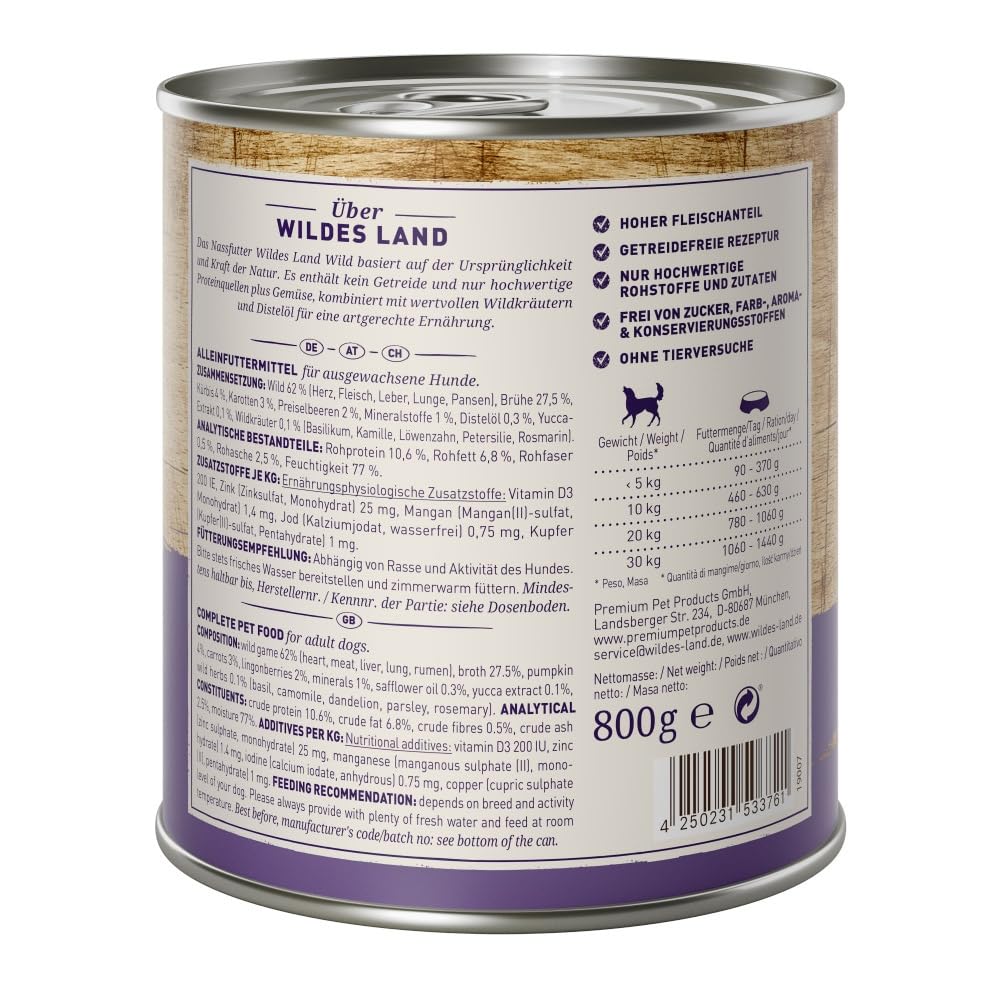 Wildes Land Hundefutter Truthahn & Lachs – Halbfeucht, Glutenfrei, 1,5 Kg